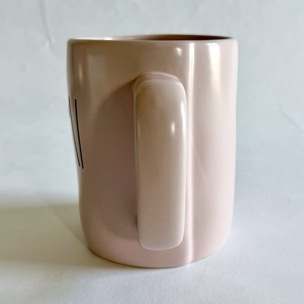 Rae Dunn MIMI Pale Pink Coffee Tea Mug Cup Ceramic Black Letters  Large 19 ounce - Picture 2 of 9